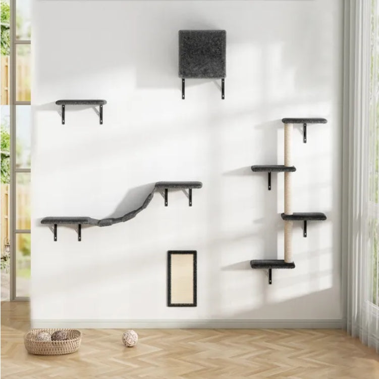Ensemble d'Escalade Mural pour Chat (5 pièces)
