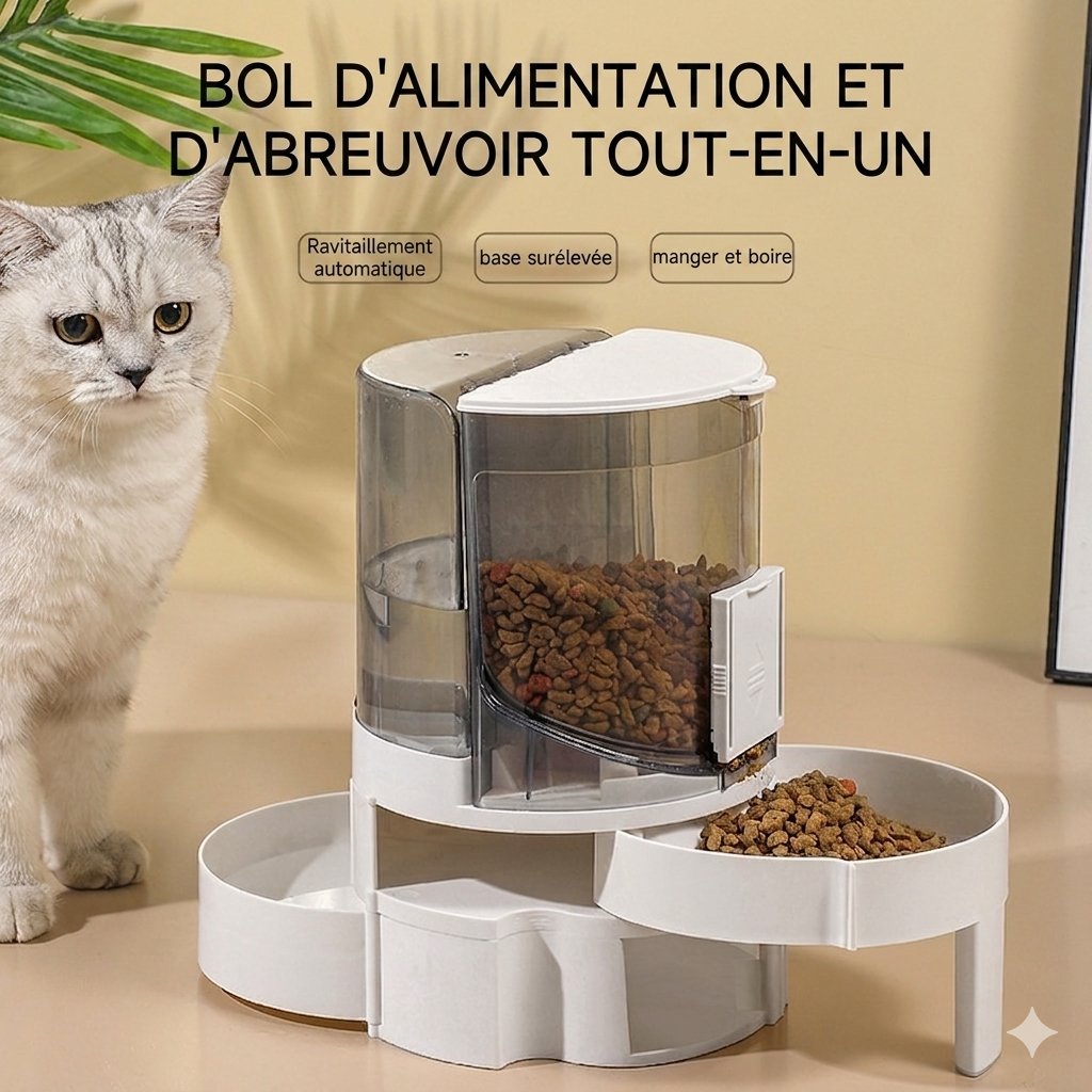 Station d'Alimentation et d'Abreuvoir Automatique 2-en-1